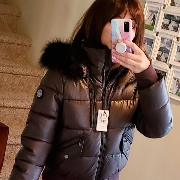 NOIZE Puffer Down Winter Leather Jacket - Picture 5 of 6